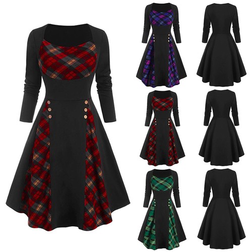 Women plaid check gothic - check,